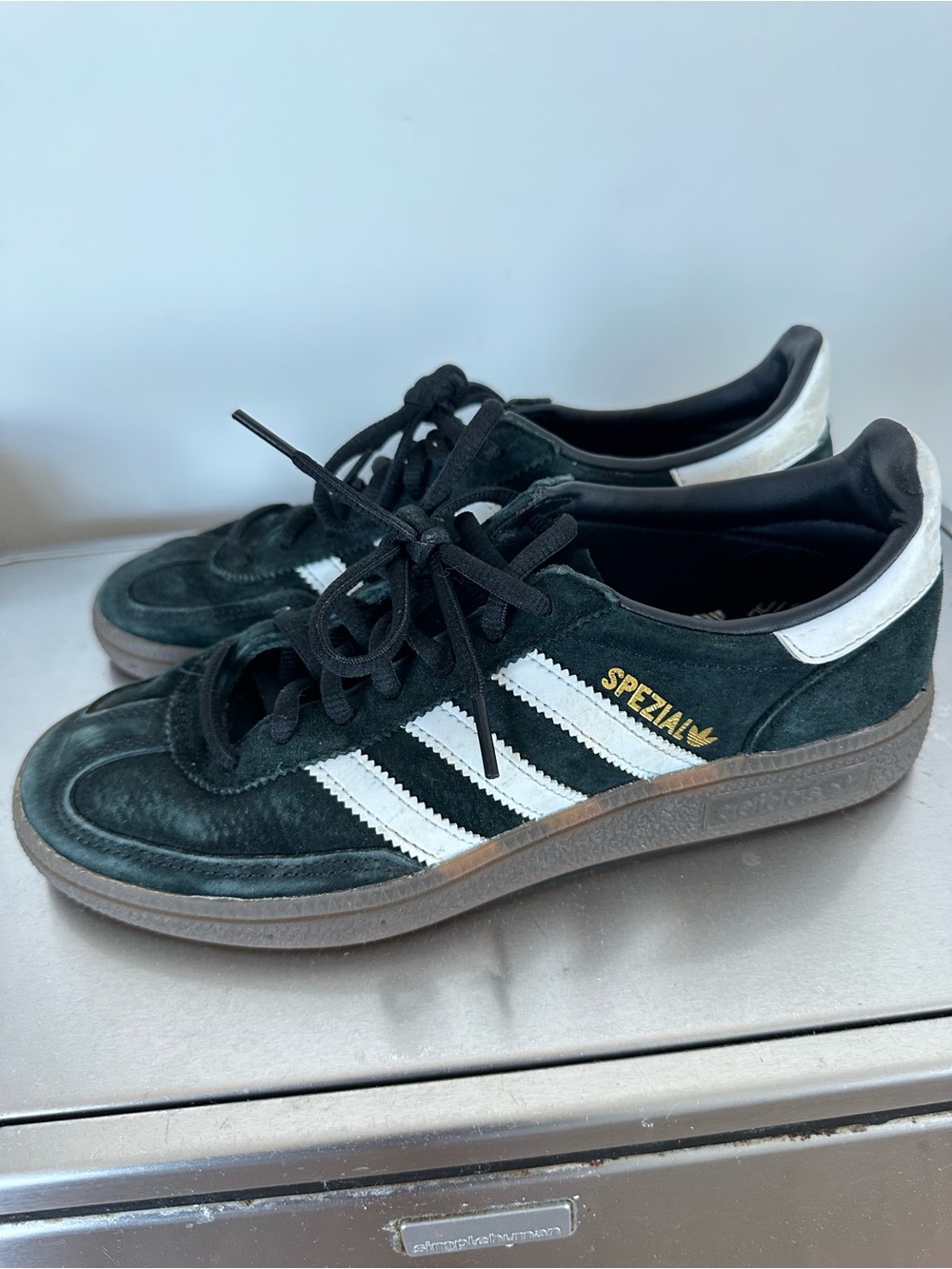 Adidas Handball Spezial Black Suede Gum Sole Sneakers Men’s 5.5 / Women’s 6.5–7